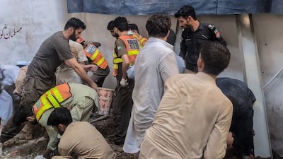 Around 110 pupils, most under the age of 13, were inside the classrooms when the roof collapsed, said a police spokesman. AFP