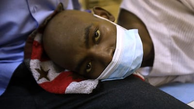 A patient in a hospital in the Sudanese capital Khartoum's twin city of Omdurman receiving treatment. AFP