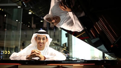 Hamad Al Taee can be found at the Galleria mall’s atrium every Thursday and Sunday, playing Arabian tunes as well as popular tunes from India, China and the Philippines. Lee Hoagland / The National