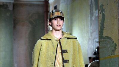 A model presents a creation at the Burberry Spring/Summer 2018 show at London Fashion Week in London. Mary Turner / Reuters