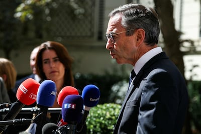 France's Interior Minister Bruno Retailleau described those responsible for leaving pigs' heads outside mosques as cowards. AFP
