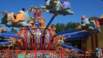 One of two Dumbo the Flying Elephant rides at the themepark in Florida. Marjie Lambert / Miami Herald / MCT