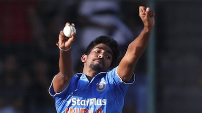 India's Jasprit Bumrah bowls against New Zealand during their second ODI in New Delhi on Thursday. Tsering Topgyal / AP Photo / October 20, 2016