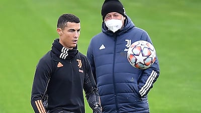 Cristiano Ronaldo during training. EPA