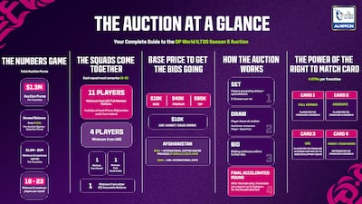 ILT20 auction explainer. Photo: ILT20