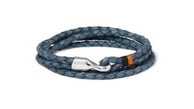 A muted blue hue for the less eclectic. Wear it solo or stacked with your favourite watch, still the best accessory. Dh285 Courtesy Miansai