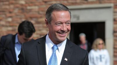 Democratic presidential candidate Martin O'Malley speaks about the need for gun safety reform at University of Colorado hours before a Republican presidential debate. Andrew Burton / Getty Images / AFP