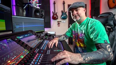 Sean Barcoe, the man behind Abu Dhabi recording studio The BarCoe Studio, is looking to develop the next generation of musicians in the UAE. Victor Besa / The National