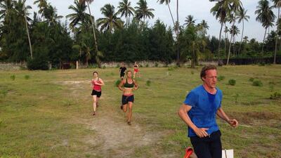 Running - both barefoot and with shoes on varying terrain - is part of the programme. Rosemary Behan