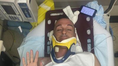 James Winslow recovering after his accident / Courtesy James Winslow