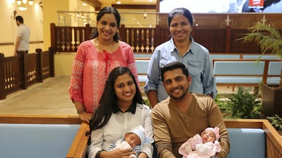 Mareen Thomas, 29, delivered her two babies 11 weeks premature. Burjeel Hospital