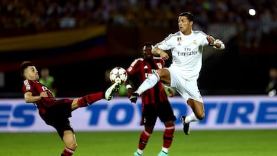 2014-15 66 goals (Real Madrid 61, Portugal 5. Getty Images