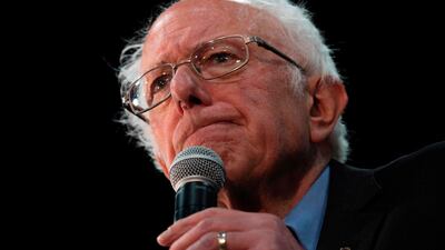 In this file photo Democratic presidential candidate Bernie Sanders speaks during a rally in Myrtle Beach, South Carolina, on February 26, 2020. AFP