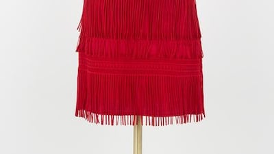 Red dress. Courtesy of Maje