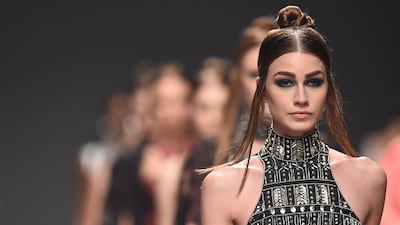 Models walk the runway during the Finale at the Dany Tabet show. Stuart C. Wilson / Getty Images for Fashion Forward