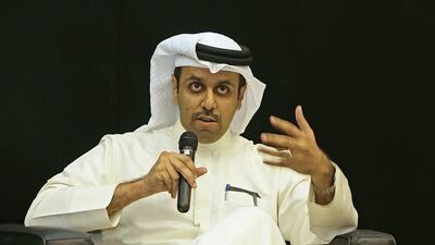 Mishaal Al Gergawi of The Delma Institute think tank discusses diplomacy in a polarising world at the Emirates Diplomatic Academy in Abu Dhabi on March 28, 2017. Jeffrey E Biteng / The National