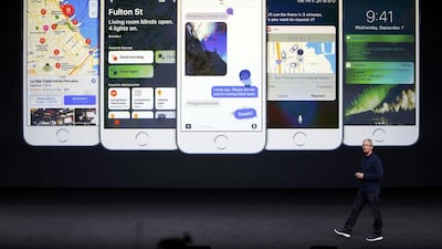 Last September, the Apple chief executive Tim Cook unveiled the iPhone 7 and the iPhone 7 Plus in San Francisco. Beck Diefenbach / Reuters