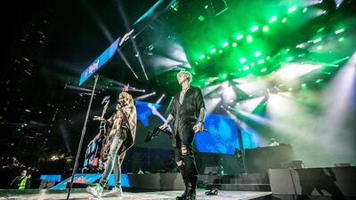 Young Thug’s set was helped by a surprise appearance by Machine Gun Kelly. Courtesy Arabian Radio Network