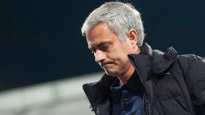 Chelsea's Jose Mourinho observes his side during their 1-1 draw with Maribor in Slovenia on Wednesday night in the Champions League. Jure Makovec / AFP / November 5, 2014