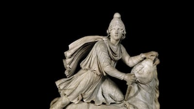 A statue of the Roman sun god Mithras. Courtesy British Museum