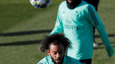 Marcelo during training. Reuters