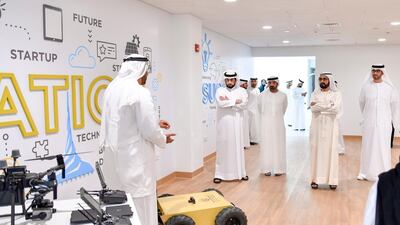 Sheikh Mohammed bin Rashid, Vice President and Ruler of Dubai, inaugurates Dubai Electricity and Water Authority’s Research and Development Centre at the Mohammed bin Rashid Al Maktoum Solar Park in Dubai. Wam