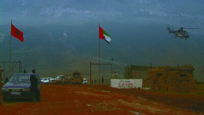 The White Hands mission camp was located on low ground surrounded by mountains. The UAE Air Force managed to land a huge C-130 Hercules on a disused old landing strip nearby. “It was not easy to reach but thanks to God we succeeded. It was an amazing effort," Al Ketbi says. Courtesy: Maj Gen Obaid Al Ketbi