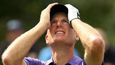 Furyk said: 'I'm kicking myself. I have a way of climbing into situations that are all my fault. I've got no one to blame but myself'.
