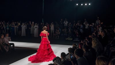 A runway shot from a past season of Arab Fashion Week.