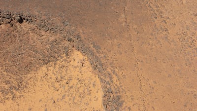 Another ancient kite hunting trap in AlUla. Photo: Royal Commission for AlUla