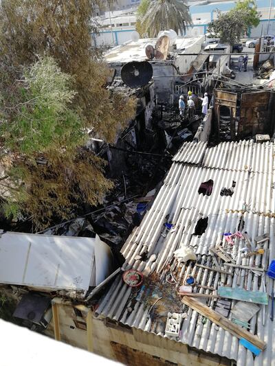 The area in Maysaloon, Sharjah, where the woman's home once stood. Salam Al Amir / The National