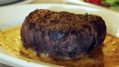 The fillet steak was tender - and huge.