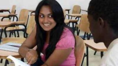 The American University in Dubai student Maleeshya Galappaththi recommends savouring the "boring routine" because time passes quickly.