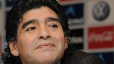 The Argentina coach Diego Maradona is hoping to get the fans and media on his side.