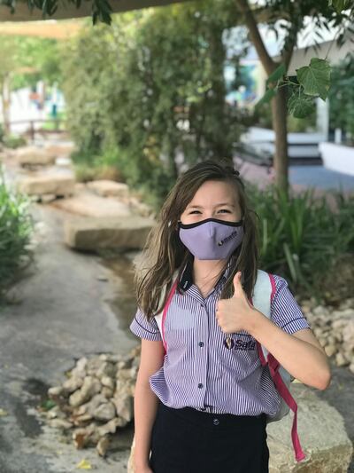 Brooke Hol returned to school for face-to-face classes on August 30. Courtesy: Alicia Hol