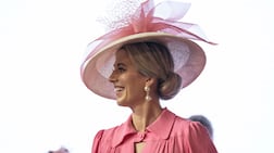 A stylish racegoer at Dubai World Cup 2024. Antonie Robertson / The National