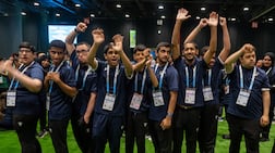 Athletes arrive for the opening ceremony of the Special Olympics UAE Games at Adnec in Abu Dhabi. Ryan Lim / The National
