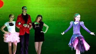 Karina Glushkova, right, in Alice in Wonderland. Courtesy Ice Vision