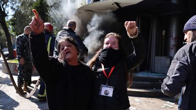 The protests occur one day after the Lebanese pound hit a record low against the dollar on the black market. AFP