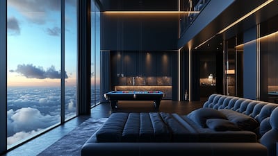 An AI image of how a bedroom could look at the apartment up for sale. Photo: gt&i