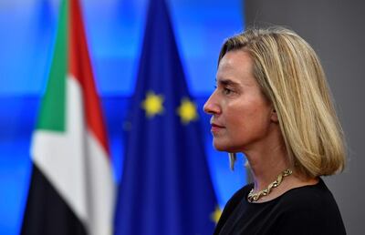 European Union's former high representative for foreign policy, Federica Mogherini, at the EU headquarters in Brussels in November 2019. AFP