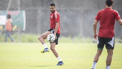 Algeria's Riyad Mahrez controls the ball. AFP