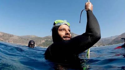 A search is ongoing for Adel Abu Haliqa, the UAE freediving champion, who went missing on Tuesday while freediving to a depth of 70m off the Greek island of Santorini.
