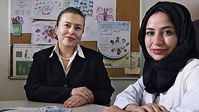 Dr Kanita Dervic, left, and Dr Leena al Amiri are doing research on children's mental health, especially the emerging trend of suicides.