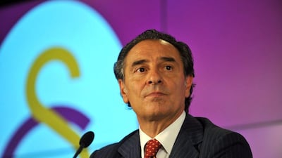 Cesare Prandelli is introduced as the new Galatasaray manager at a press conference in Istanbul on Tuesday. Ozan Kose / AFP / July 8, 2014