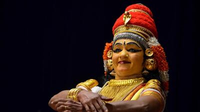 Usha Nangiar plays Draupadi. Courtesy Traditions Live