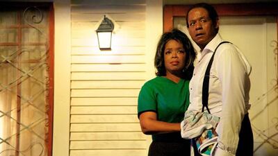 This film image released by The Weinstein Company shows Oprah Winfrey as Gloria Gaines, left, and Forest Whitaker as Cecil Gaines in a scene from "Lee Daniels' The Butler." (AP Photo/The Weinstein Company, Anne Marie Fox)