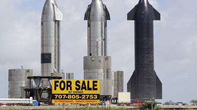 Three SpaceX rockets stand ready at Starbase in Boca Chica.