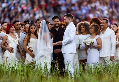 A real wedding took place during the performance. Reuters