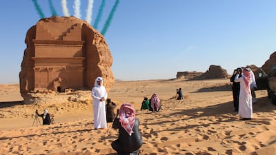 The ancient city of Mada’in Saleh is a Unesco World Heritage Site. The government has allocated US$5 billion to enhance culture. Vivian Nereim / Bloomberg